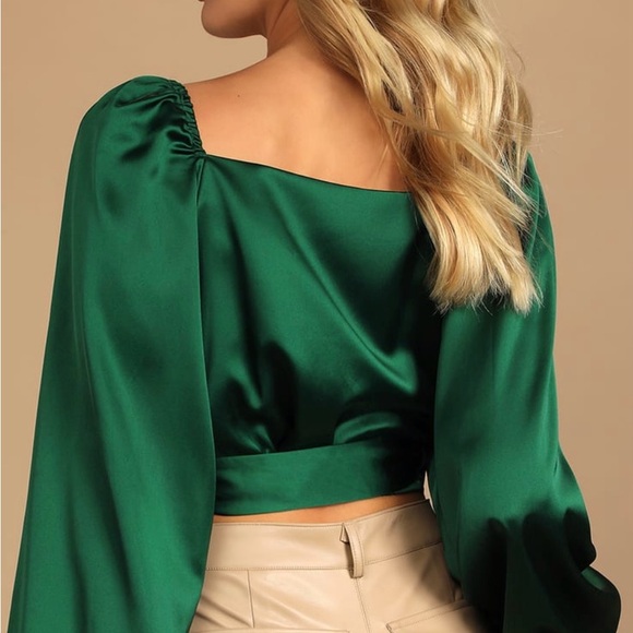 Lulus Wrap Crop Top - Picture 3 of 7